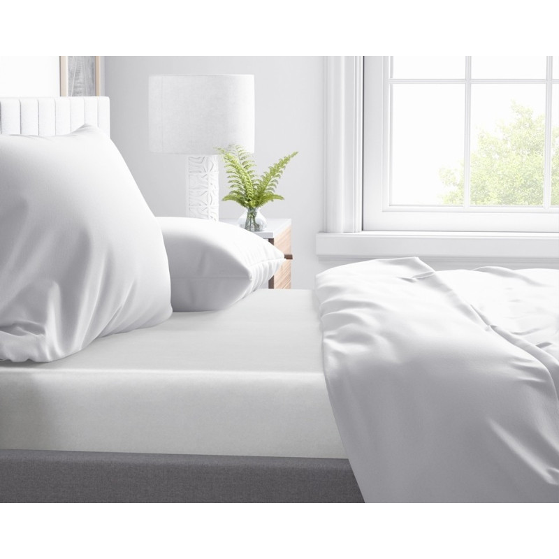Faconlagen Primavera Deluxe Hvid 100% Bomuldssatin fra MyTrendyHome.dk