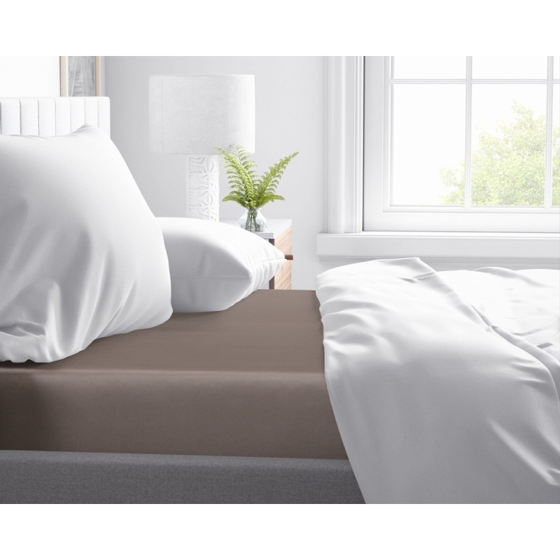 Faconlagen Primavera Deluxe Taupe 100% Bomuldssatin fra MyTrendyHome.dk