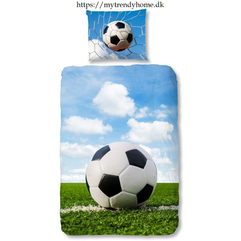 Flonel sengesæt Ball med fodbold tema fra MyTrendyHome.dk