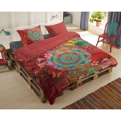 Bomuldssatin sengetøj Novali med mandala fra MyTrendyHome.dk