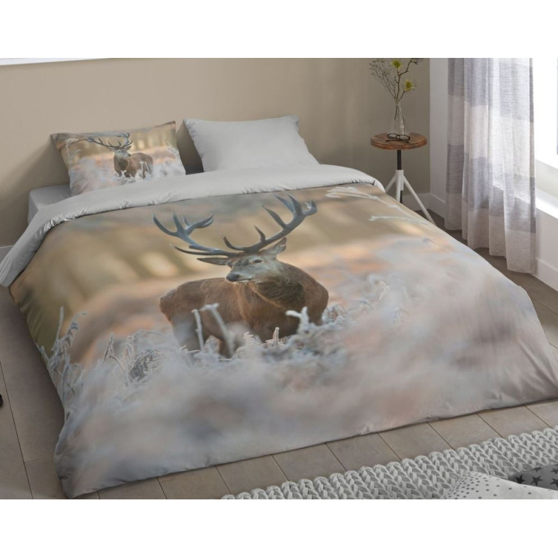 Flonel sengesæt Winter Deer 100% bomuld fra MyTrendyHome.dk