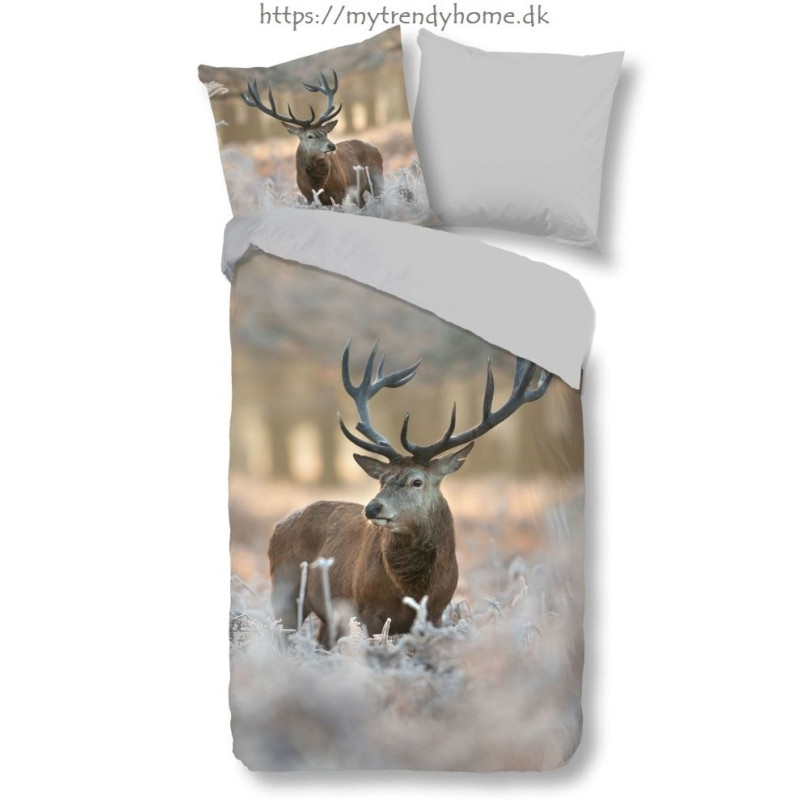 Flonel sengesæt Winter Deer 100% bomuld fra MyTrendyHome.dk