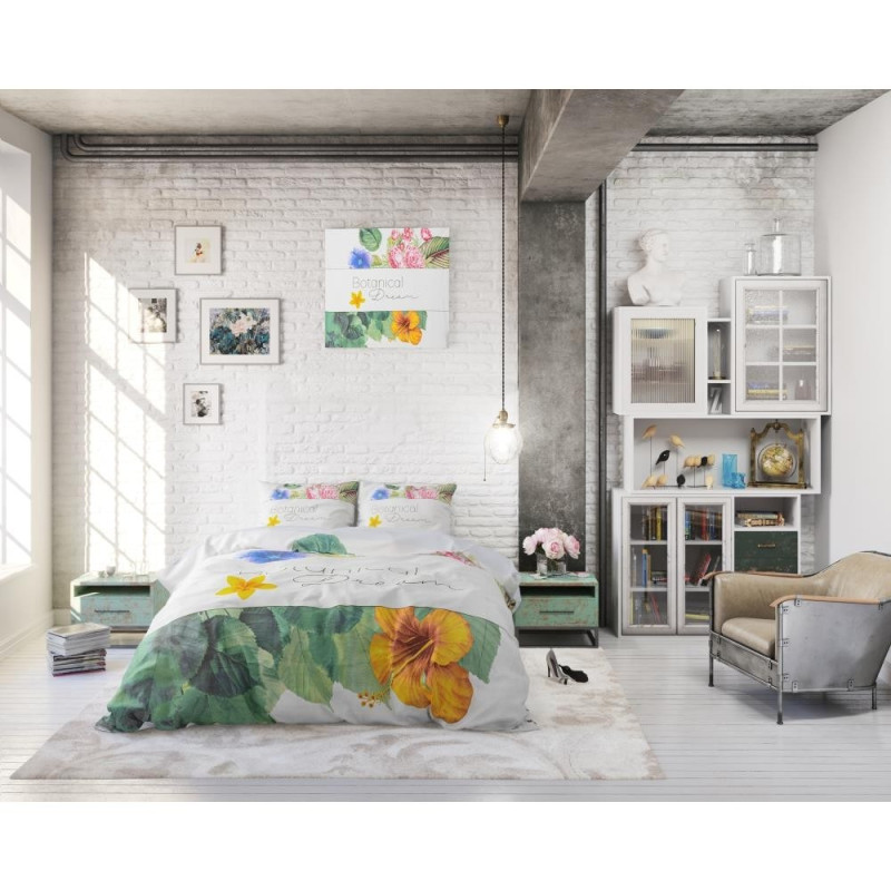 Bomulds sengetøj Summer Botanical Dream Multi fra MyTrendyHome.dk