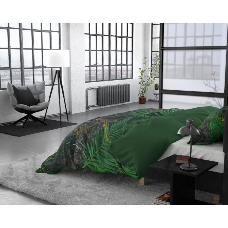Sengesæt Avena Green  i bomuldssatin fra MyTrendyHome.dk