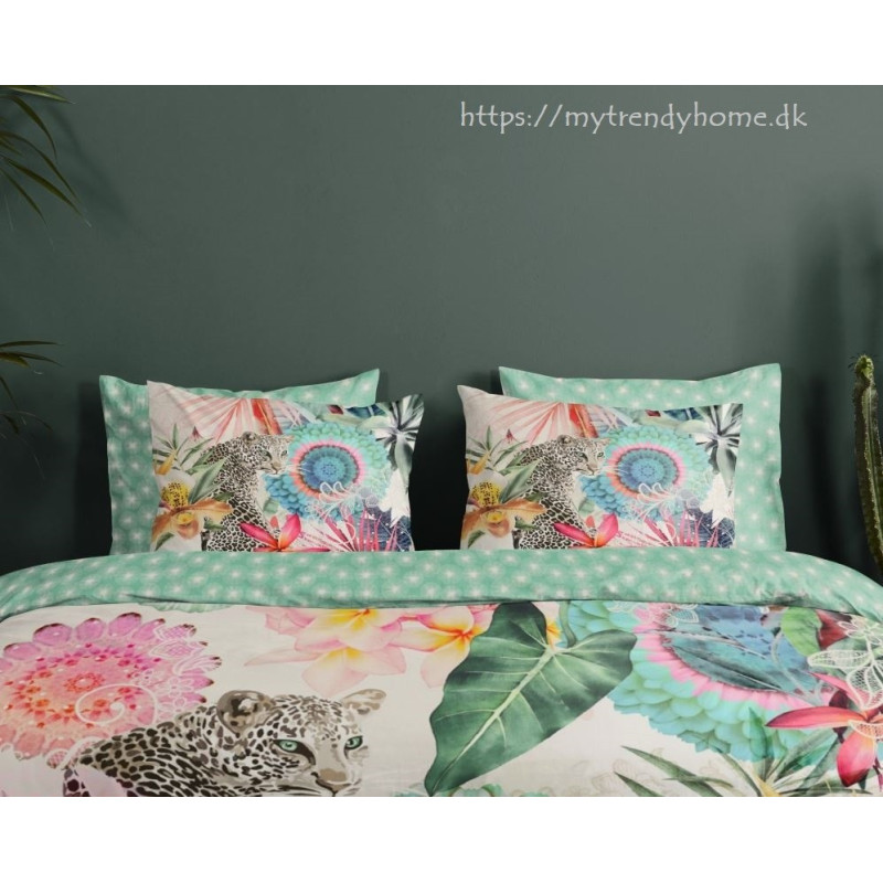 Bomuldssatin sengetøj Verda med mandala og Leopard fra MyTrendyHome.dk