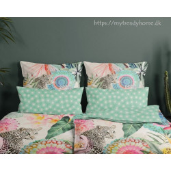 Bomuldssatin sengetøj Verda med mandala og Leopard fra MyTrendyHome.dk