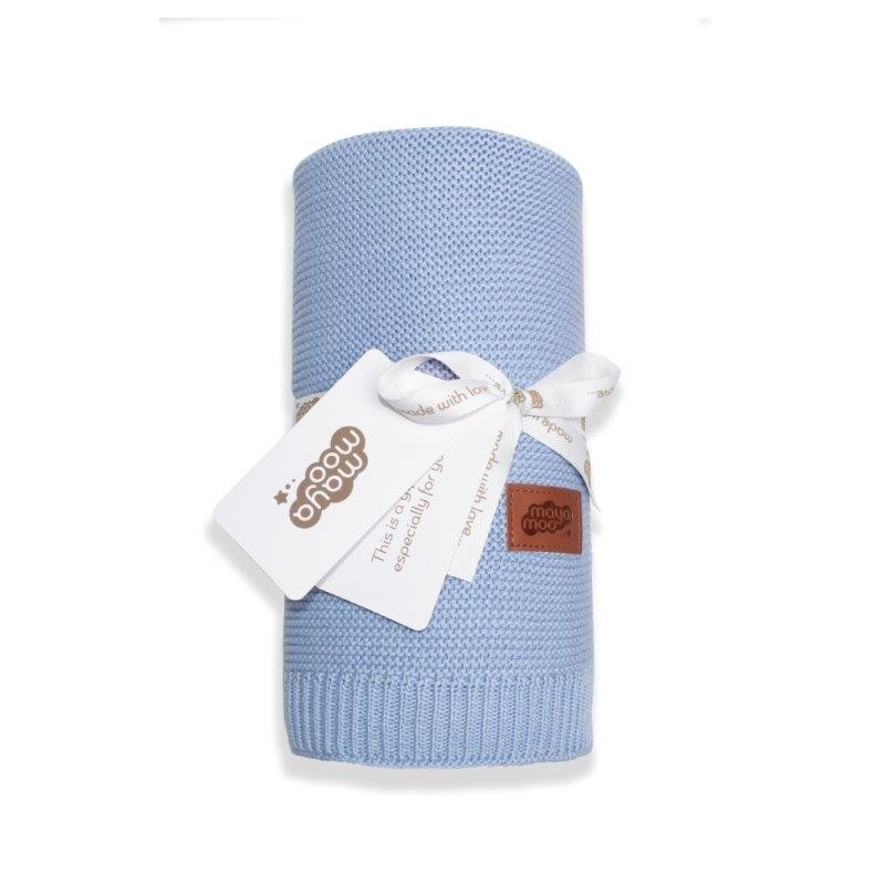 Strikket tæppe/blanket til børn i bomuld/ bamboo fra MytrendyHome.dk