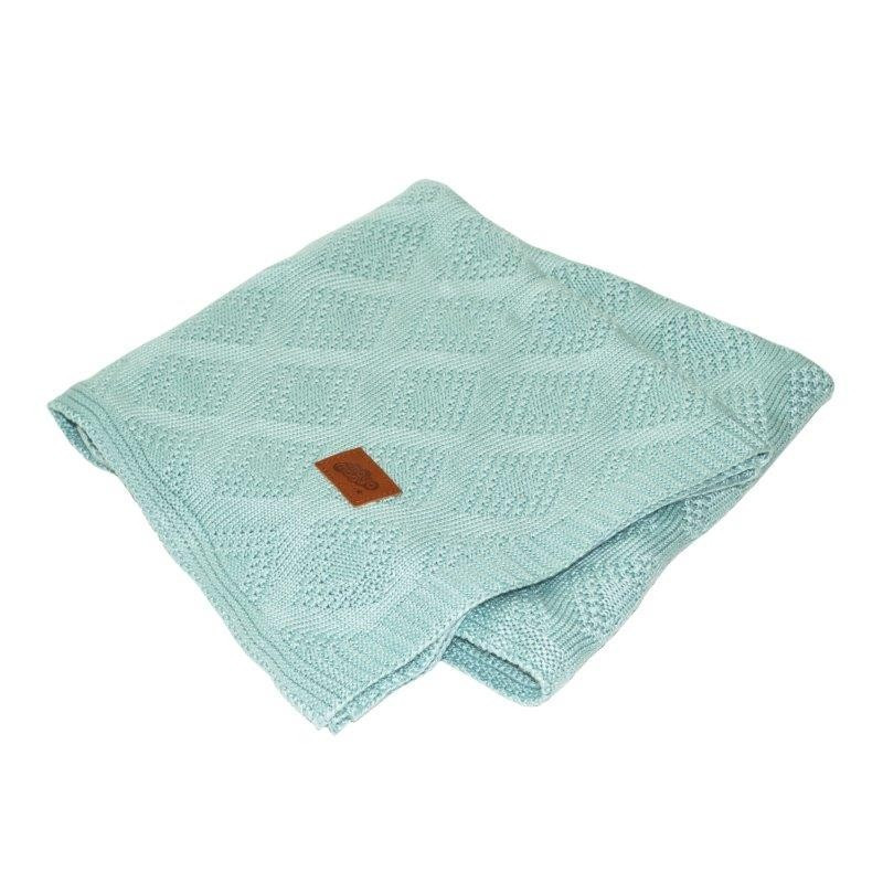 Strikket tæppe/blanket til børn i  bamboo fra MytrendyHome.dk