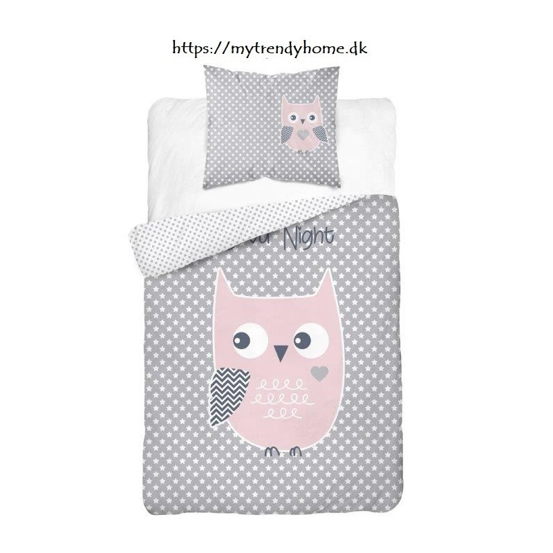 Selvlysende sengetøj Owl Good Night fra MytrendyHome.dk