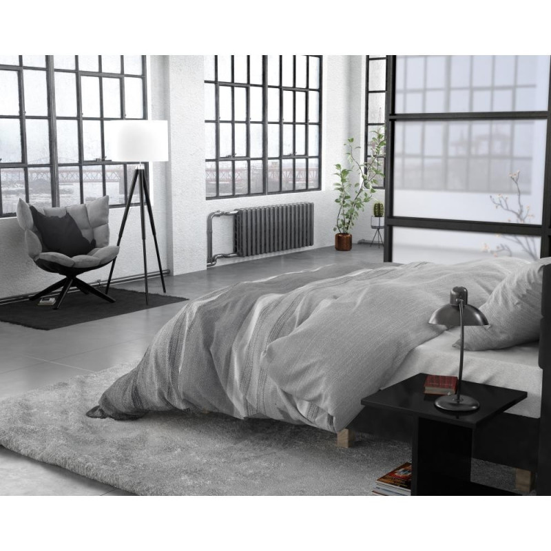 Flonel sengesæt Stone Stripe Grey med stribet mønster fra MyTrendyHome.dk