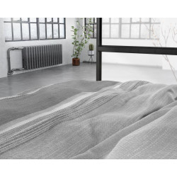 Flonel sengesæt Stone Stripe Grey med stribet mønster fra MyTrendyHome.dk