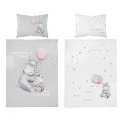 Dobbeltsidet Bambus sengetøj Lovely Mommy Grå fra MyTrendyHome. dk