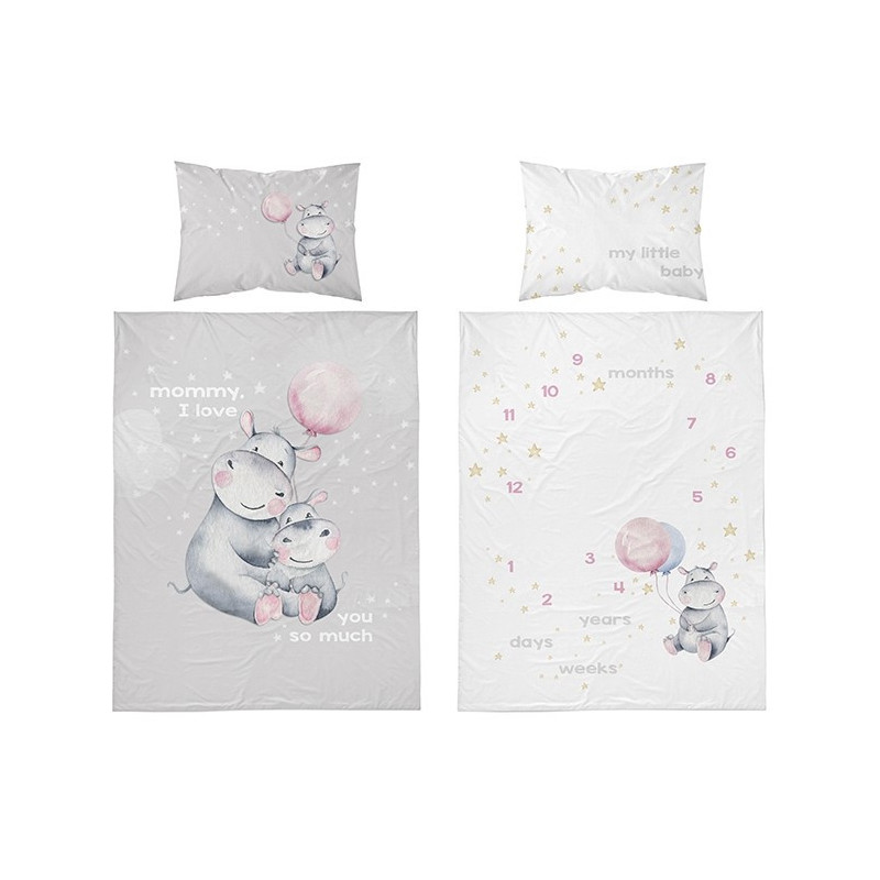 Dobbeltsidet Bambus sengetøj Lovely Mommy Grå fra MyTrendyHome. dk
