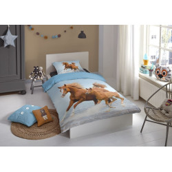 Sengesæt Free Horses med galoperende brune heste fra MyTrendyhome.dk