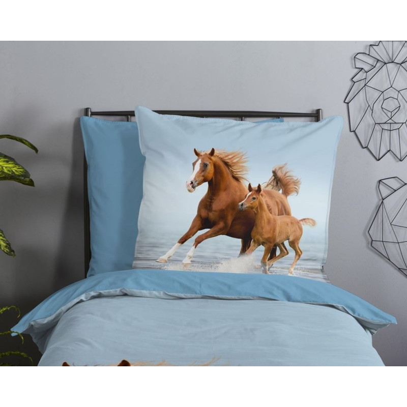Sengesæt Free Horses med galoperende brune heste fra MyTrendyhome.dk