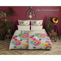 Bomuldssatin sengetøj Inessa med mandala ornament fra MytrendyHome.dk