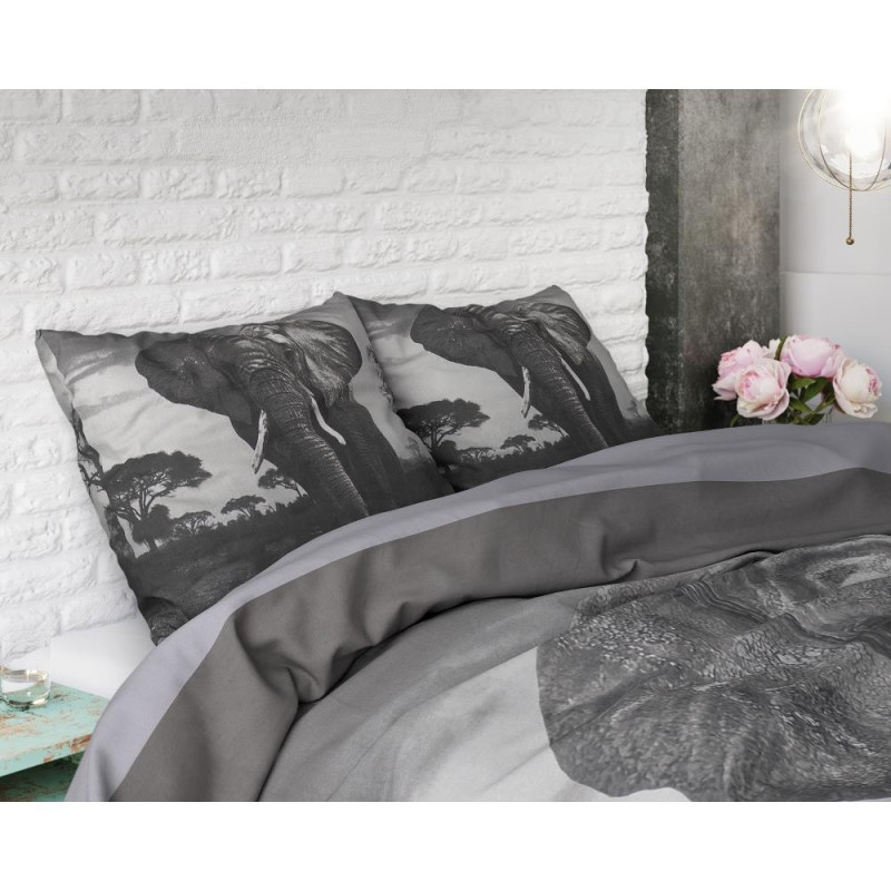 Sengesæt Elephant Mansion Anthracite i ren bomuld fra MyTrendyHome.dk