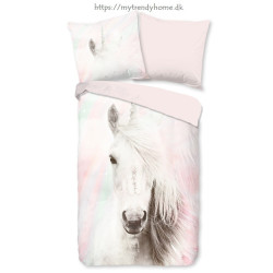 Børnesengetøj Fluffy med hvid Enhjørnet fra MyTrendyHome.dk