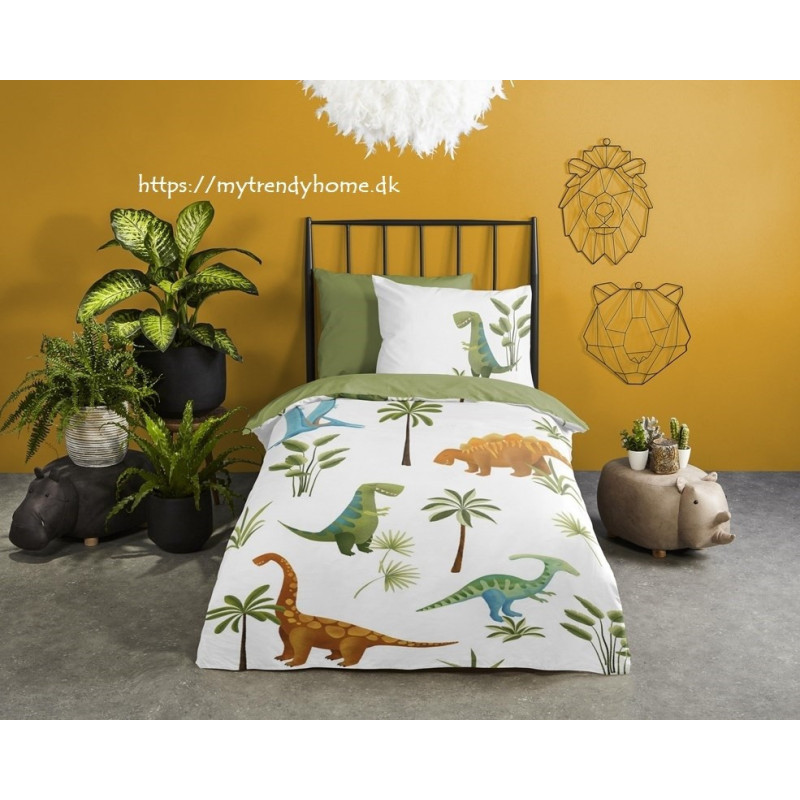 Børnesengetøj Jurassic Park med dinosaur fra MyTrendyHome.dk