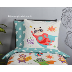 Børnesengetøj Superhero i bomuld med Superhelt fra MyTrendyHome.dk