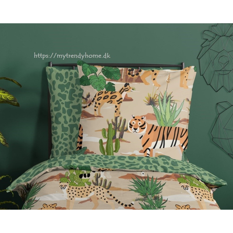 Børnesengetøj Savanne med tiger og leopard fra MyTrendyHome.dk