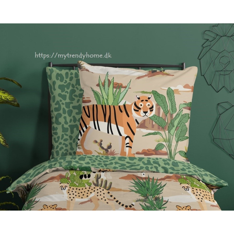Børnesengetøj Savanne med tiger og leopard fra MyTrendyHome.dk