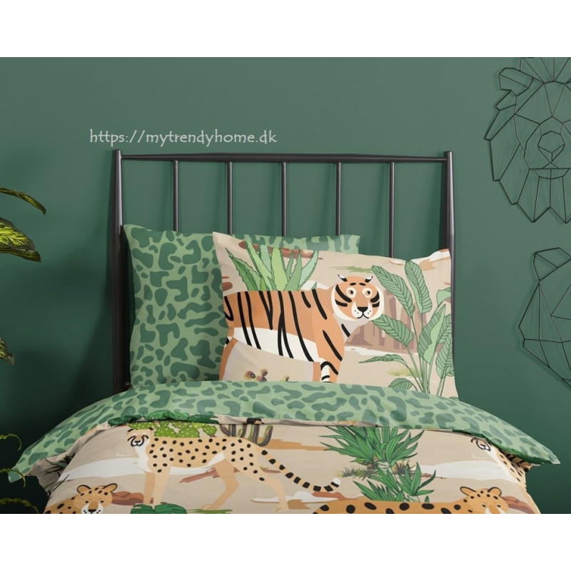 Børnesengetøj Savanne med tiger og leopard fra MyTrendyHome.dk