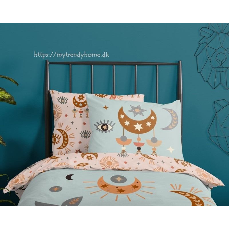 Børnesengetøj Mistery dream med hval og drømmefanger - MyTrendyHome.dk