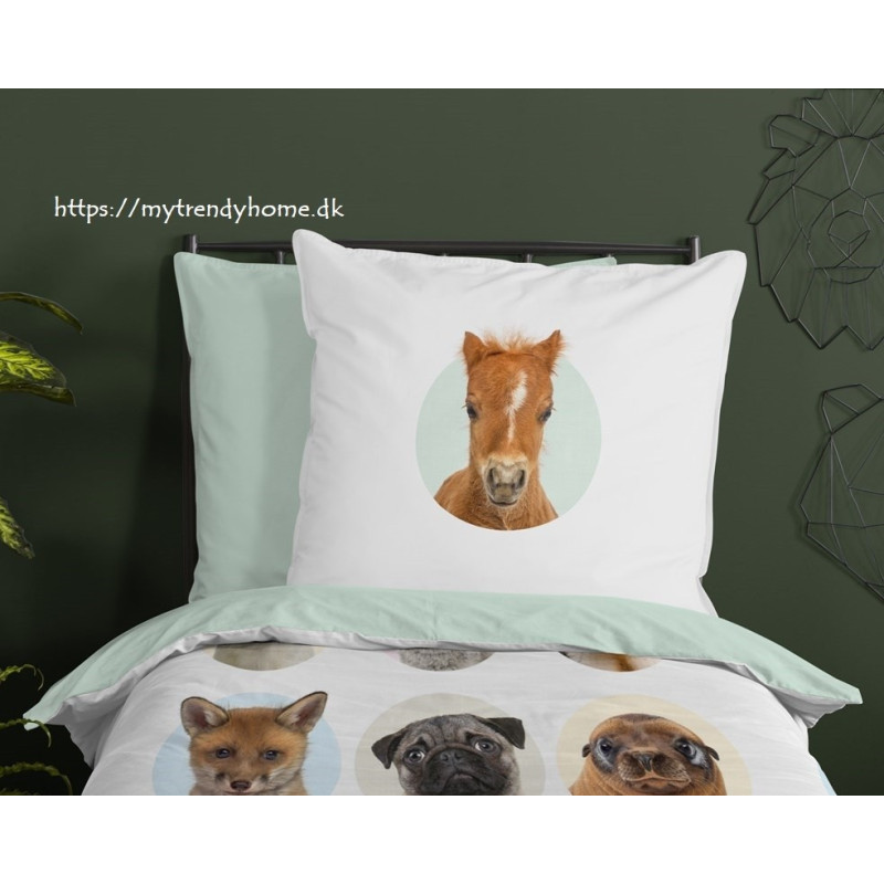 Børnesengetøj Young Animals i bomuld med Små dyr fra MyTrendyHome.dk