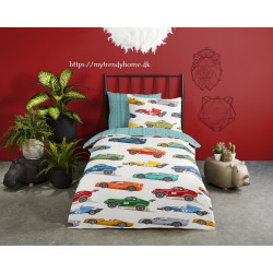 Junior sengetøj Race med racerbiler fra MyTrendyHome.dk
