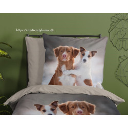 Børnesengetøj Hugs med små søde hunde fra MyTrendyHome.dk