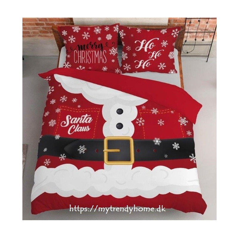  Julesengesæt Santa Claus med julemotiv i ren bomuld fra MyTrendyHome
