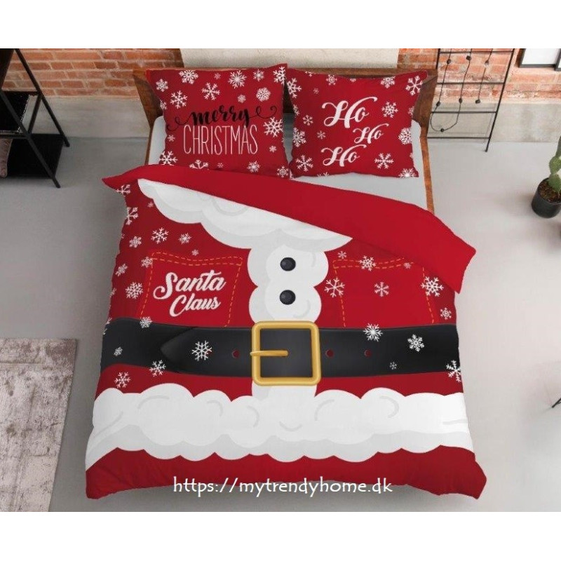  Julesengesæt Santa Claus med julemotiv i ren bomuld fra MyTrendyHome