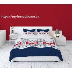 Flonel Julesengesæt  Remi Blå i ren bomuld fra MyTrendyHome.dk