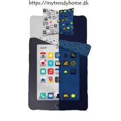Selvlysende sengetøj Tablet Grå fra MytrendyHome.dk