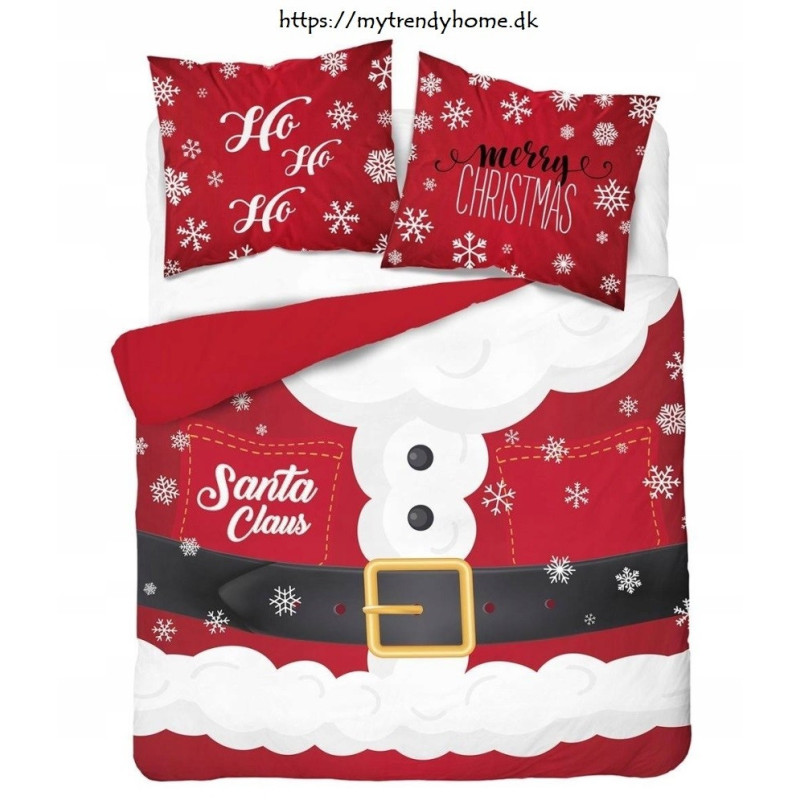  Julesengesæt Santa Claus med julemotiv i ren bomuld fra MyTrendyHome