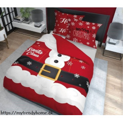  Julesengesæt Santa Claus med julemotiv i ren bomuld fra MyTrendyHome