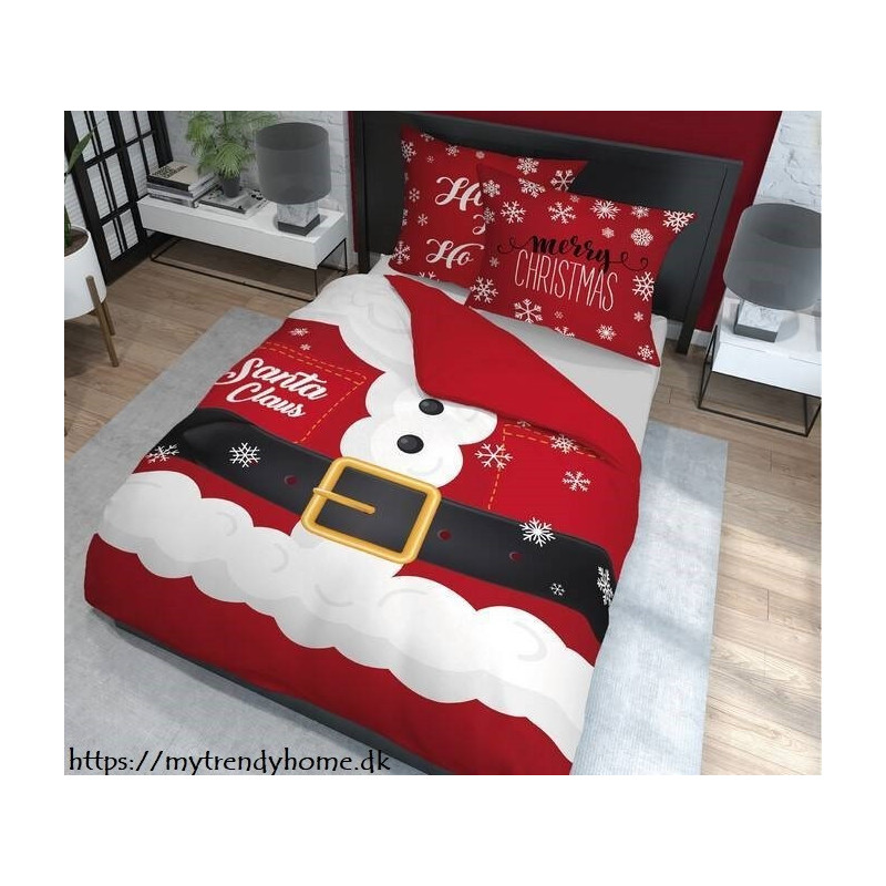 Julesengesæt Santa Claus med julemotiv i ren bomuld fra MyTrendyHome
