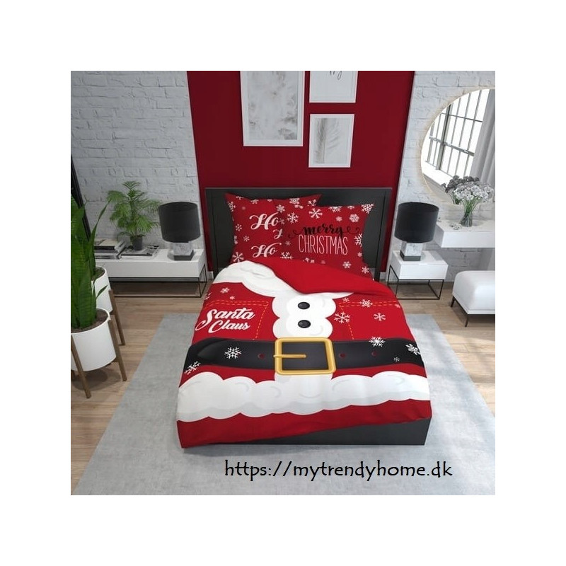  Julesengesæt Santa Claus med julemotiv i ren bomuld fra MyTrendyHome