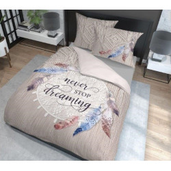 Sengesæt Newer Stop Dreaming Beige med drømmefanger fra MyTrendyHome.dk