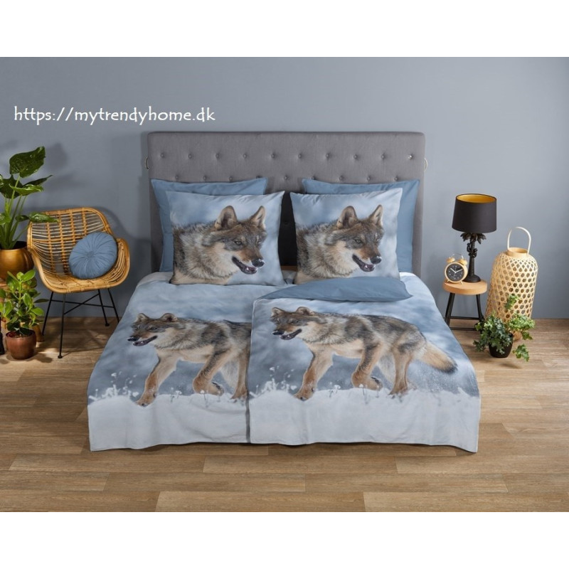 Sengesæt Snow Wolf med Ulv fra MyTrendyHome.dk