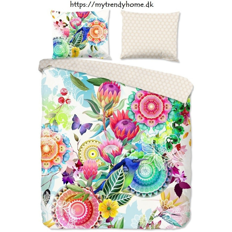 Bomuldssatin sengetøj Chess med mandala ornament fra MytrendyHome.dk
