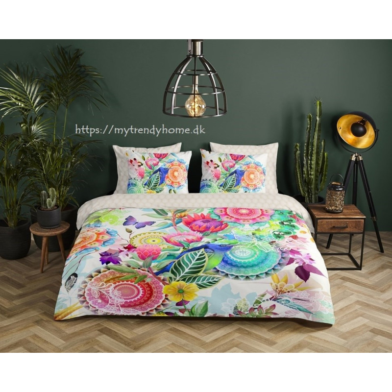 Bomuldssatin sengetøj Chess med mandala ornament fra MytrendyHome.dk