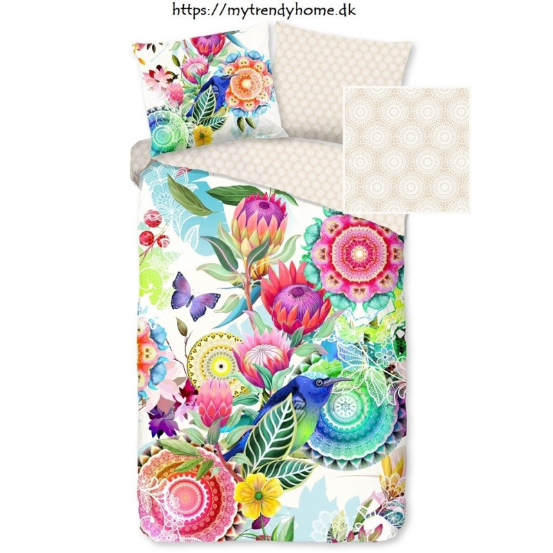 Bomuldssatin sengetøj Chess med mandala ornament fra MytrendyHome.dk