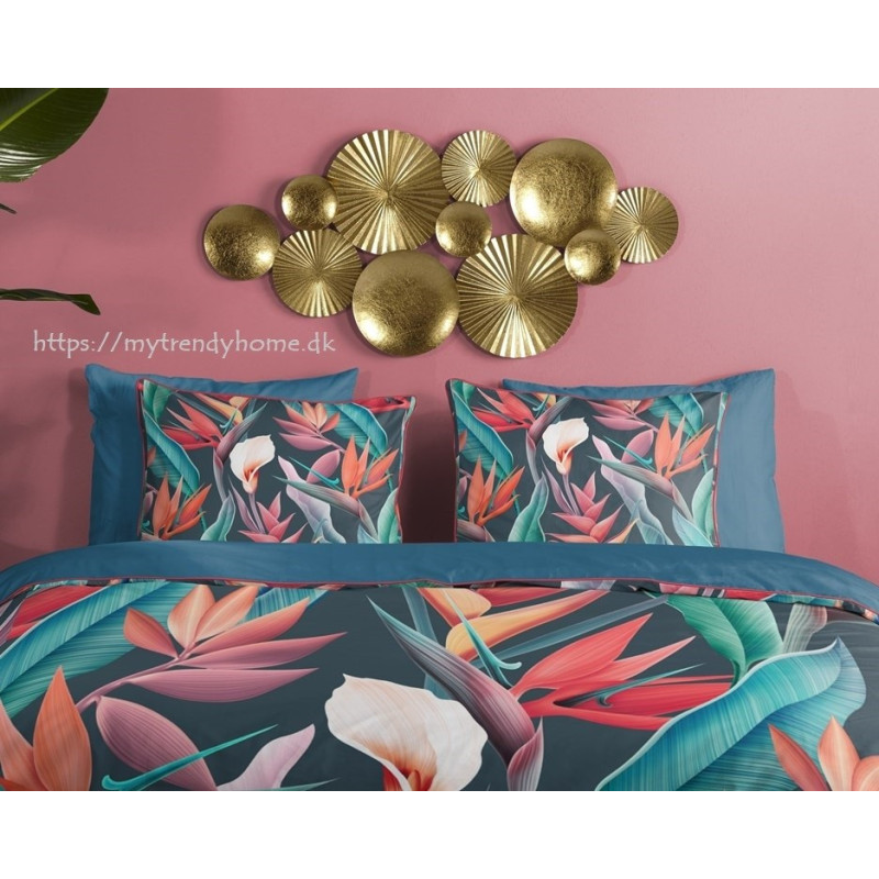 Bomuldssatin sengetøj Chloe med eksotiske blomster - MyTrendyHome.dk