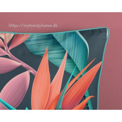 Bomuldssatin sengetøj Chloe med eksotiske blomster - MyTrendyHome.dk
