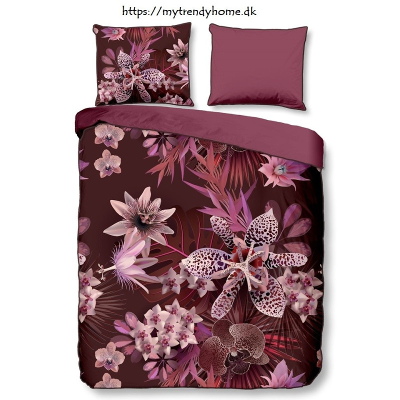 Bomuldssatin sengetøj Farze med eksotiske blomster - MyTrendyHome.dk