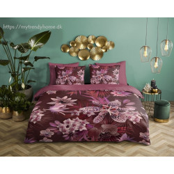Bomuldssatin sengetøj Farze med eksotiske blomster - MyTrendyHome.dk