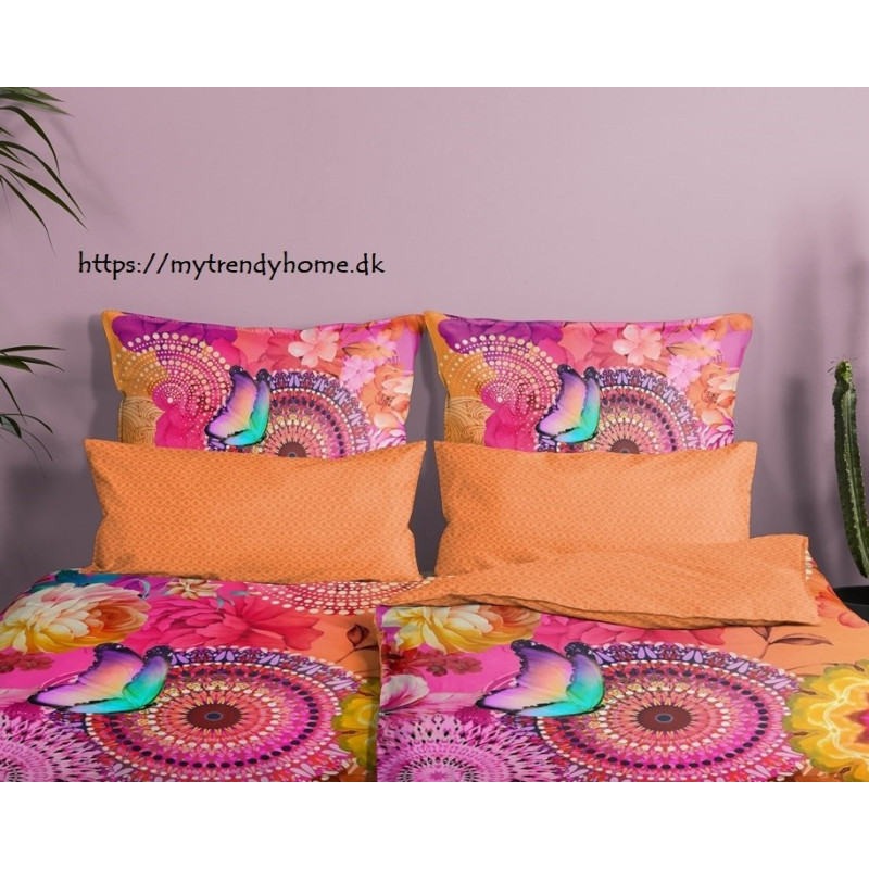 Bomuldssatin sengetøj Ziva med mandala ornament fra MytrendyHome.dk