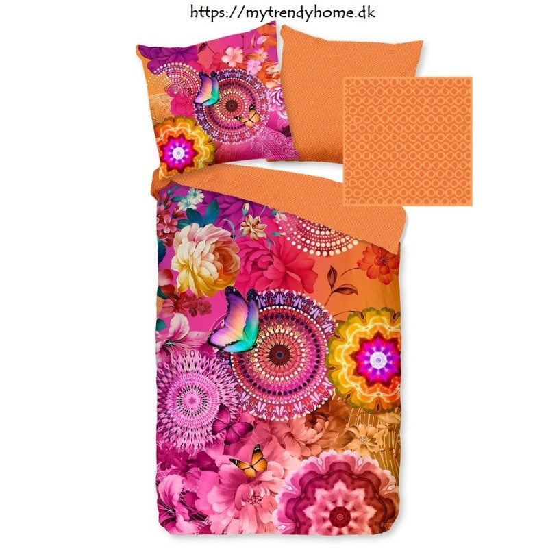 Bomuldssatin sengetøj Ziva med mandala ornament fra MytrendyHome.dk